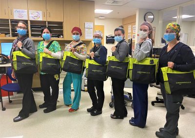 UMass Staff with Hospital Heroes Bags